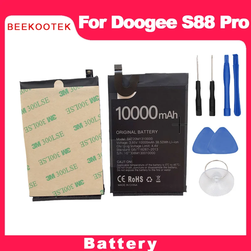 

Оригинальный новый аккумулятор BEEKOOTEK Doogee S88 Pro, встроенный аккумулятор сотового телефона 10000 мАч для смартфона DOOGEE S88 PRO