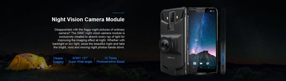 4gb + 128gb Original Doogee Impermeável Telefone Móvel Helio P70 Octa Núcleo 16mp 8mp 6.18 12v2a 5050mah Nfc Android 9.0 S90c Ip68 11 16mp 8mp 6.18