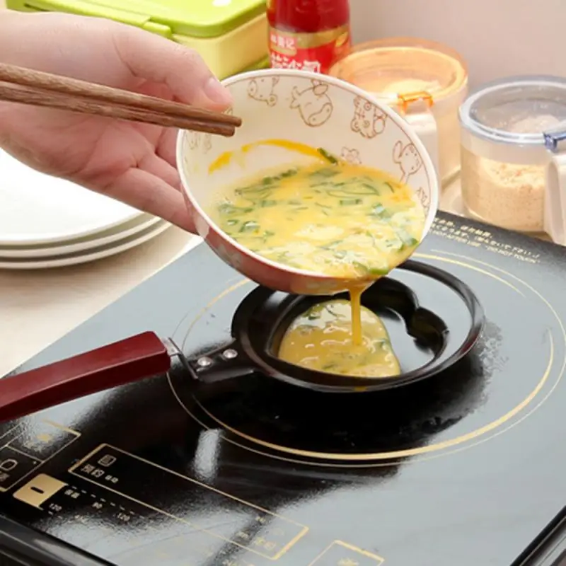 1 шт. мини симпатичная форма для яиц блинов, сковорода для яиц, сковорода с антипригарным покрытием, формочки для омлета, посуда для завтрака, кухонные инструменты
