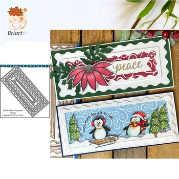 

Slimline Wavy Framelits Cutting Dies Metal Stencil for DIY Scrapbooking Paper Cards Embossing Handmade Crafts Christmas Die 2020