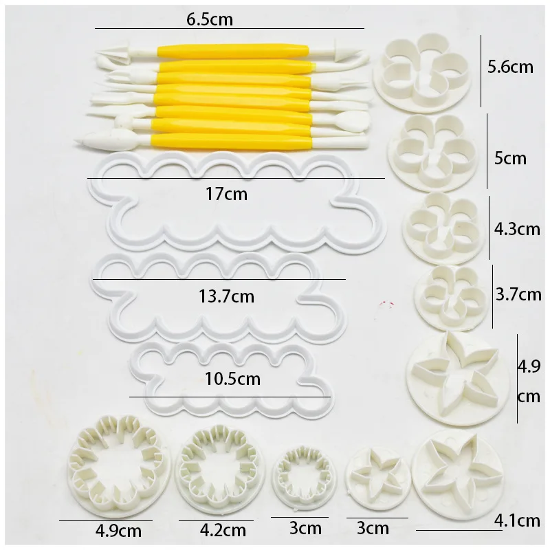 Molde de plástico para decoração de bolos,