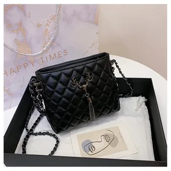 

Contrast Color Scrub Leather Crossbody Bags For Women 2020 Small Hexagon Shoulder Simple Bag Phone Purses and Handbags