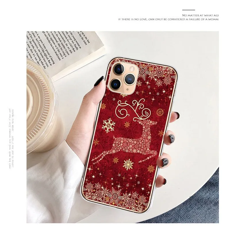 Последний для iPhone 11 Pro Max Горячий Рождественский мобильный Прозрачный чехол для телефона мягкий чехол из ТПУ защитный чехол