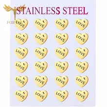 Серьги для девочки Золотые ювелирные серьги из нержавеющей стали для влюбленных женщин Любовь Слово сердце серьги маленькие сережки-шпильки оптом много