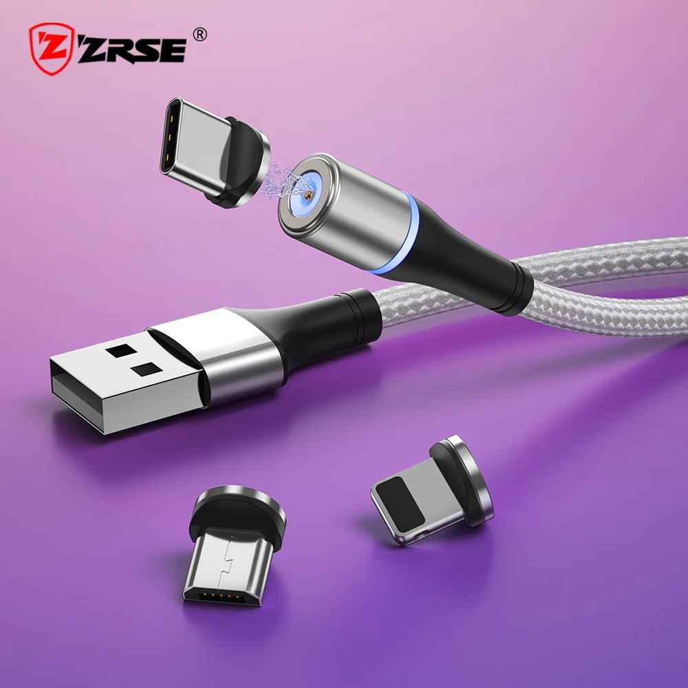 

ZRSE Magnetic Charger Micro USB Type C Cable For iPhone Samsung Xiaomi Redmi Android Mobile Phone Fast Charging magnetic Cord