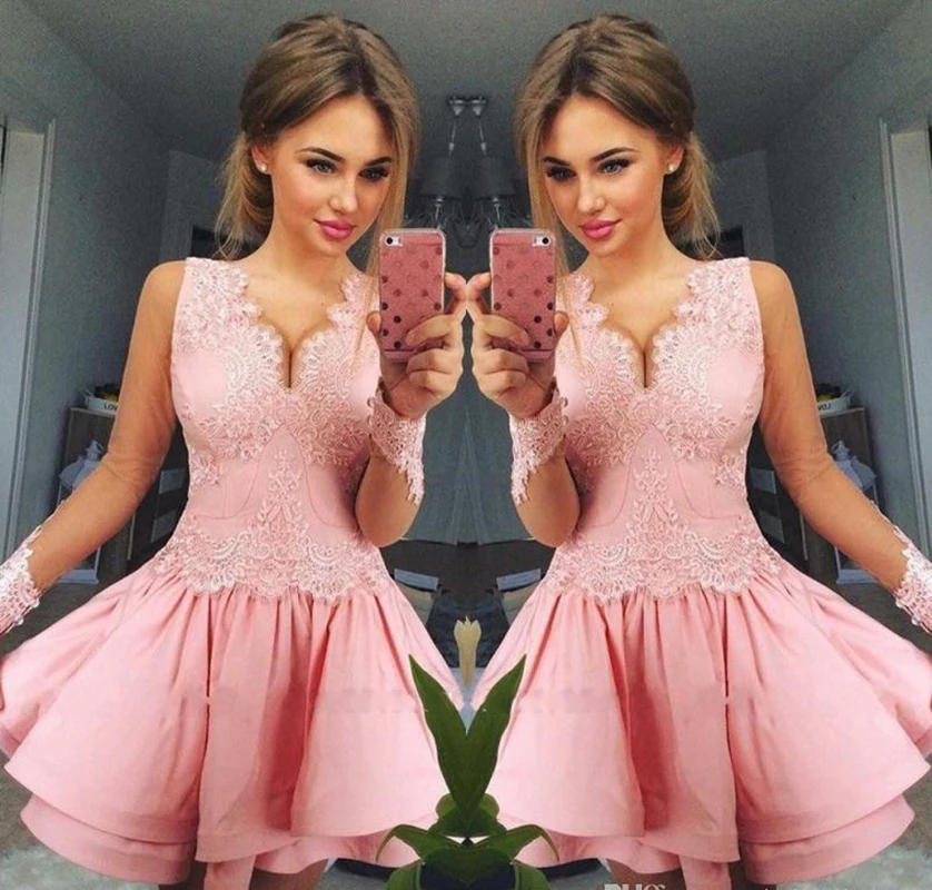 new-baby-pink-homecoming-dresses-v-neck-lace-appliques-tiered-ruffles-sheer-long-sleeves-short-mini-party-graduation-cocktail-gowns-bc2043 (1)