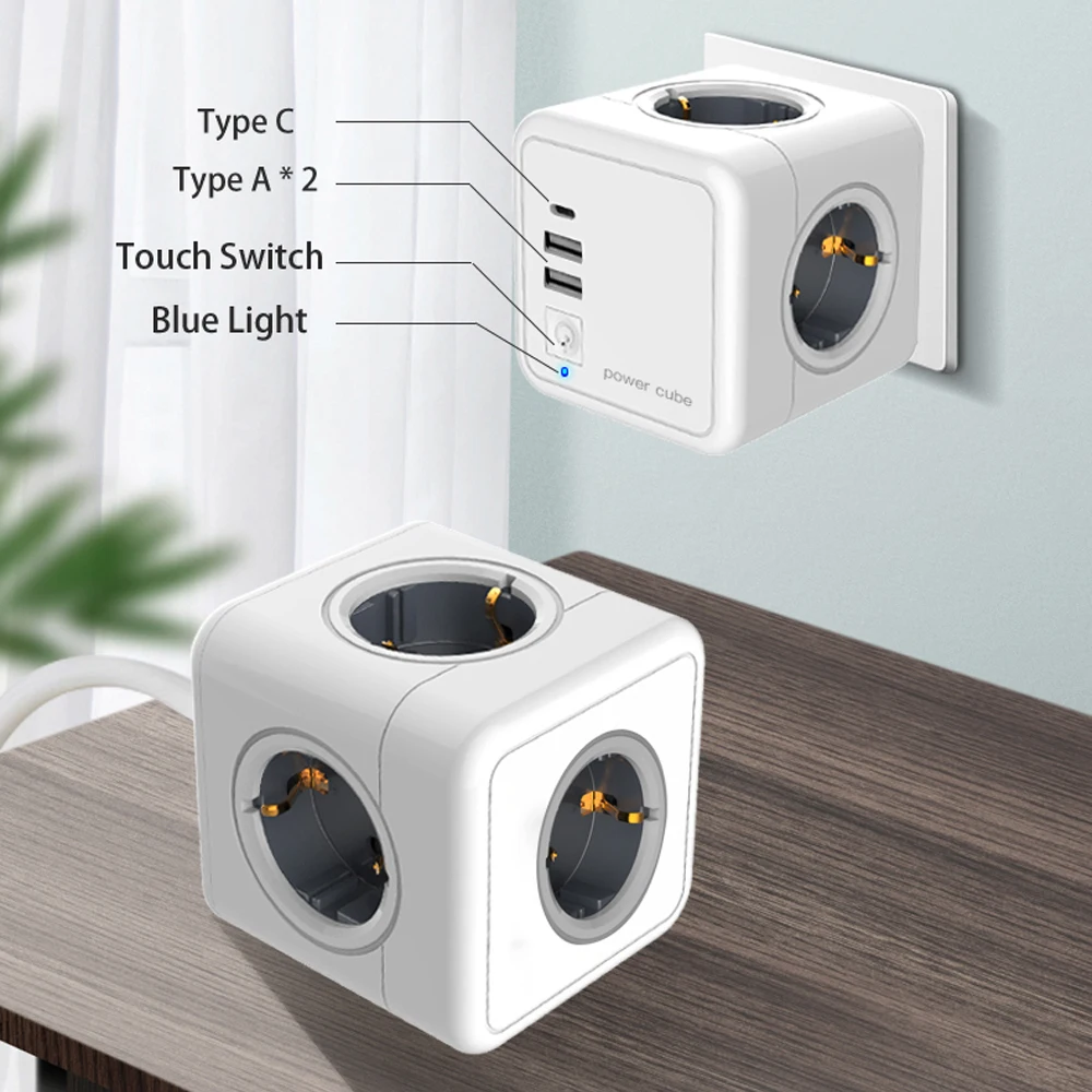 Sopend Power Wall Outlets Power Strip Powercube Smart USB Socket 5V 2.1A 250V Multiprise Wall 4 Outlet Extension Adapter Socket, power cube - Vimarsana News