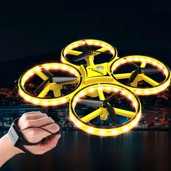 

Mini Quadcopter Induction Drone Smart Watch Remote Sensing Gesture Aircraft UFO Somatosensory Noctilucent Interaction uav
