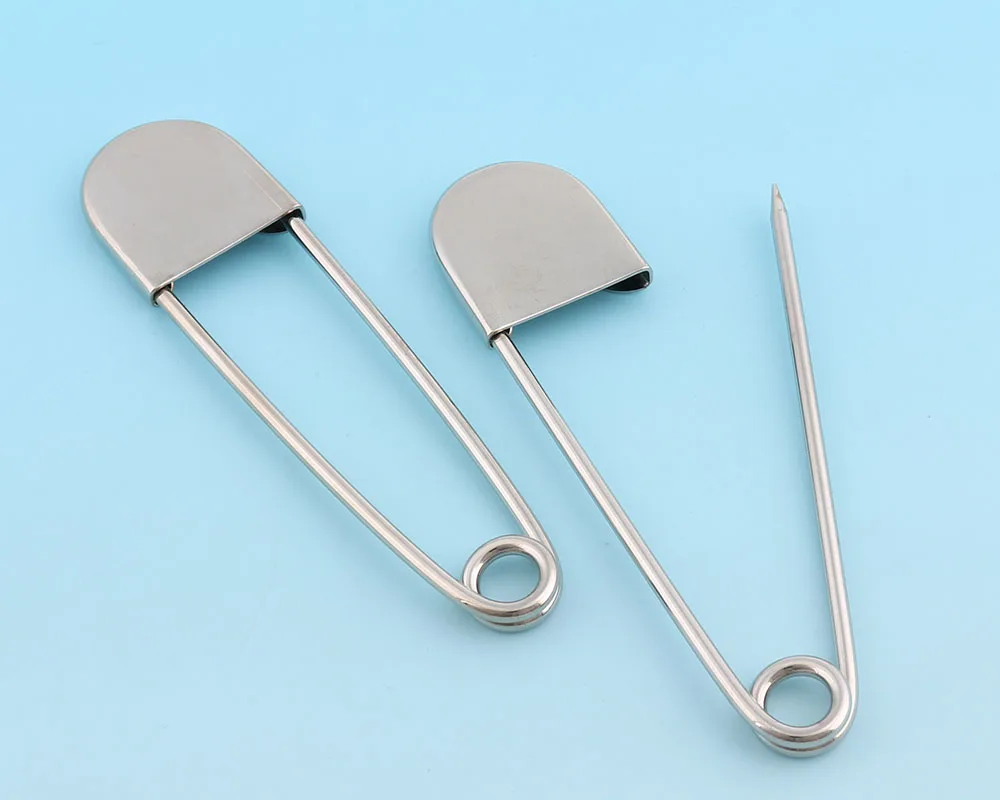 

2pcs 10cm Large Safety Pins Silver Strong Safety Pins Metal Pins Shawl Pins Brooch Safety Pins DIY Garment Pins