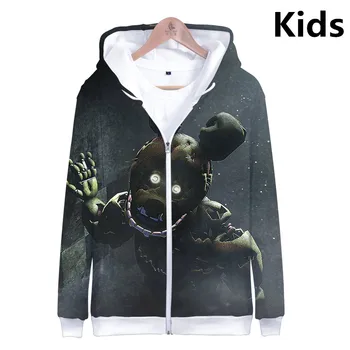 

3 To 14 Years Kids Hoodies Five Nights At Freddys FNaF 3d Hoodie Sweatshirt Boys Girls Outerwear Jacket Coat Children Clothing