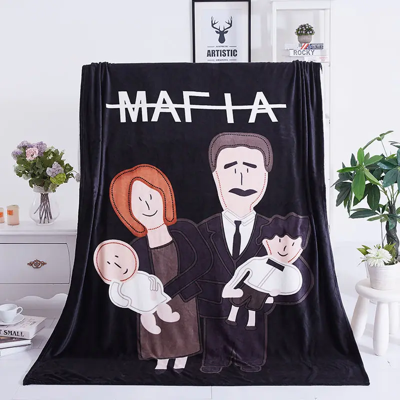 MAFIA коралловые флисовые одеяла/пледы теплый плюш на кровать/диван спальный чехол постельные принадлежности Простыня для мальчика на день рождения