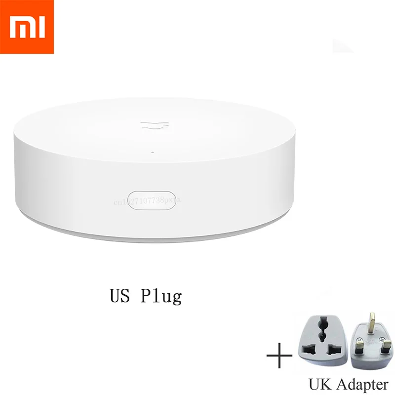 Add UK Adapter Новейший Xiao mi jia Многофункциональный шлюз 3 ZigBee wifi Bluetooth сетчатый концентратор умный дом концентратор Работает с mi Home APP Apple Homekit - Цвет: Add UK Adapter