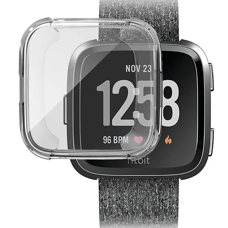 Мягкий ТПУ силиконовое покрытие экрана все вокруг защитный чехол для Fitbit Versa Lite Смарт-часы