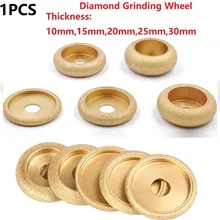 Roue de meulage en diamant brasé DVacuum, disque de polissage, profil de bord Demi bullnose, 3 "/ 75mm, 1 pièce, livraison gratuite