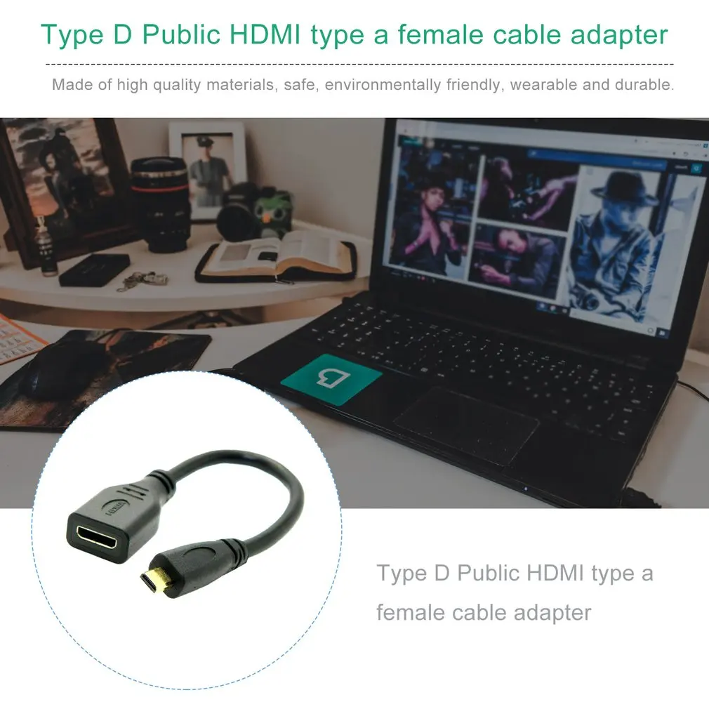 Micro HDMI Тип D штекер HDMI тип A женский кабель адаптер конвертер-соединитель для планшетных ПК ТВ мобильного телефона