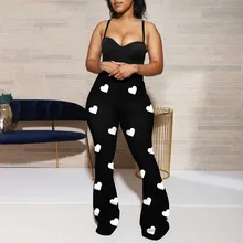 

Oversize High Waist Indie Jeans Fashion Y2k Flare Pants Heart Print Women 2021 New Spring Autumn Street Vintage Trousers Sexy