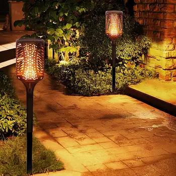 

99LED Solar Flickering Flame Lights Outdoor Waterproof Garden Yard Torch Lamp An Independent Decentralized Power System