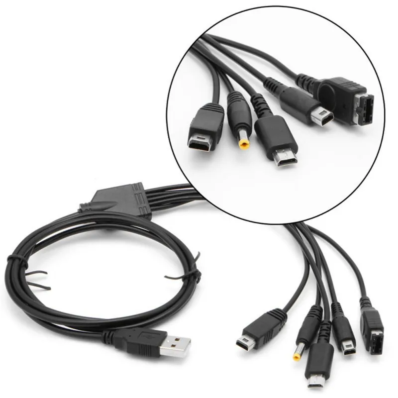 Для USB к SP/NDSL/3DS/WII U 1,2 м 5-в-1 зарядный кабель для передачи данных для 98SE/ME/2000/XP/VISTA/WIN 7/8