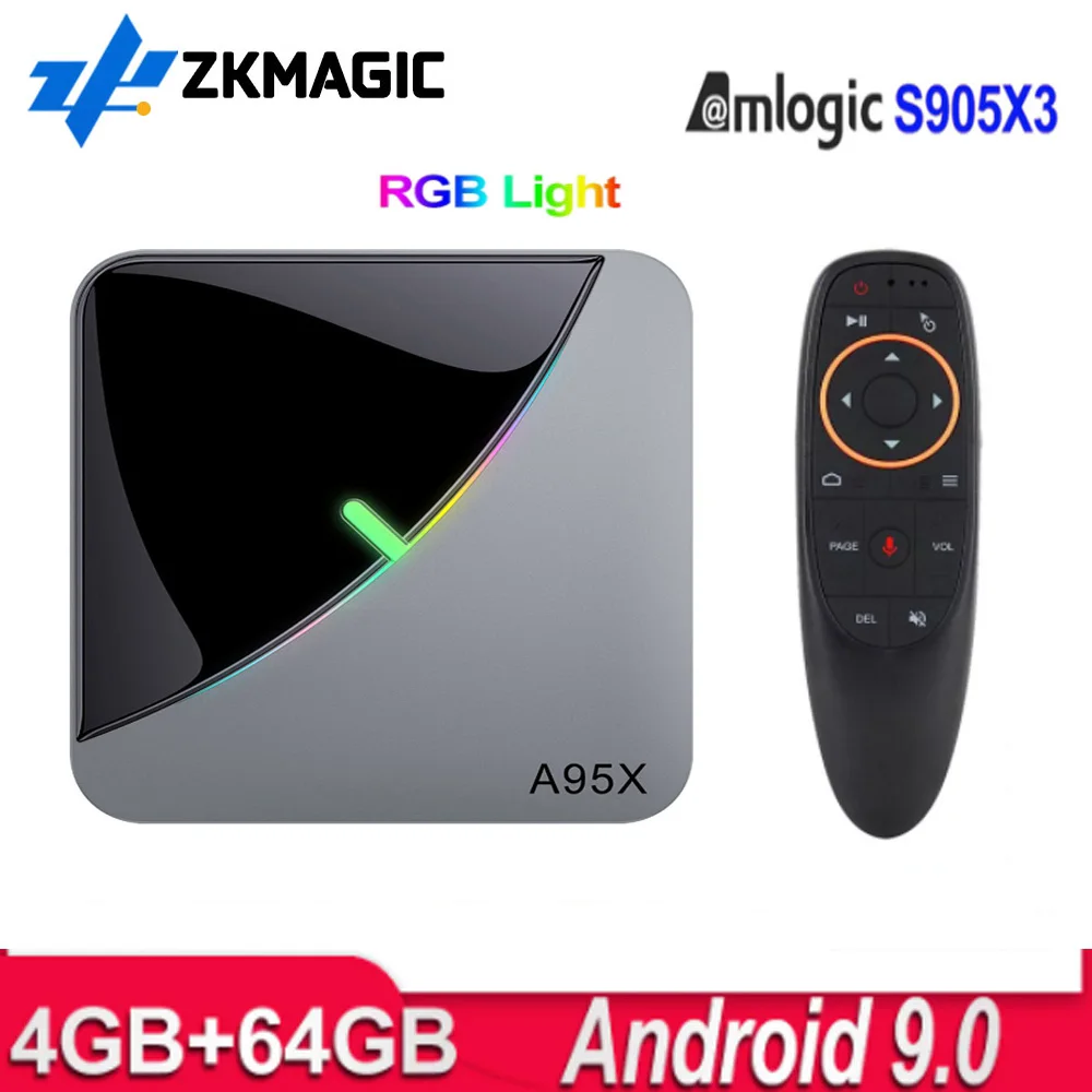 Light-Set Media-Player Tv-Box Wifi A95xf3 Rgb Android Amlogic S905x3 A95x F3 4K 64G 32G