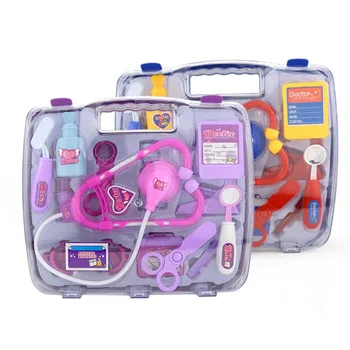 

Baby Kids Funny Family Doctor Play sets Simulation Medicine Box Pretend Play Doctor Toys Stethoscope Injections Children gifts