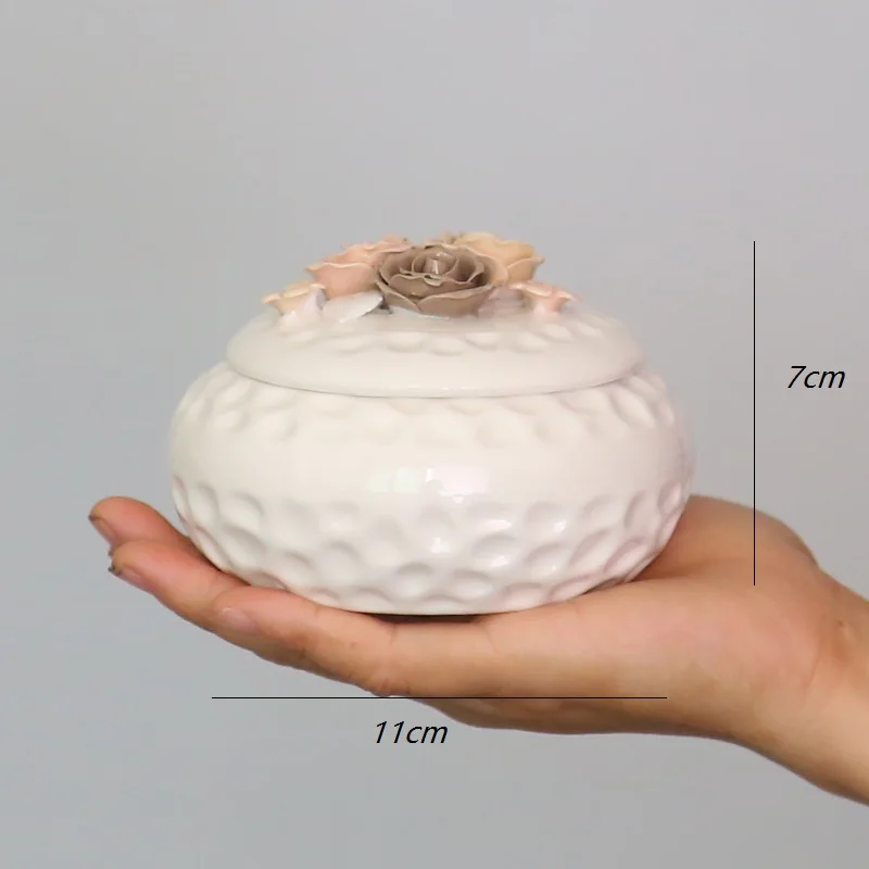 Керамическая 3D коробка для хранения ювелирных изделий, декоративная коробка, домашний керамический резервуар для хранения, украшение, украшения, Организация хранения
