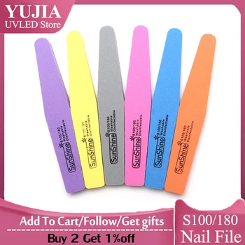 

60 pcs Professional Nail Files Nail Buffer Buffing 100/180 Nail Beauty Tools Diamond Spong Bloc Polissoir Ongles DIY Nail Tools