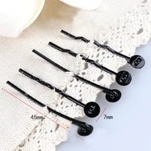 20pcs Rhodium Gold Black 45mm Hair Clip With Cabochon Cameo Blanks Base Settings For Diy Making Hair Clips Blank Hairpin Base 20pcs Rhodium Gold Black 45mm Hair Clip With Cabochon Cameo Blanks Base Settings For Diy Making Hair Clips Blank Hairpin Base