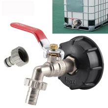 

IBC Water Tank Hose Connector Drain Adapter 1/2" Garden Hose Faucet Parts Water Tank Hose Connector