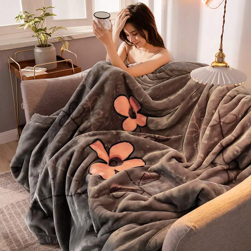 Современное одеяло Raschel s, мультяшное теплое одеяло, утолщенное фланелевое одеяло, постельные принадлежности, диван, офисное одеяло для взрослых и детей, одеяло King size - Цвет: byxh