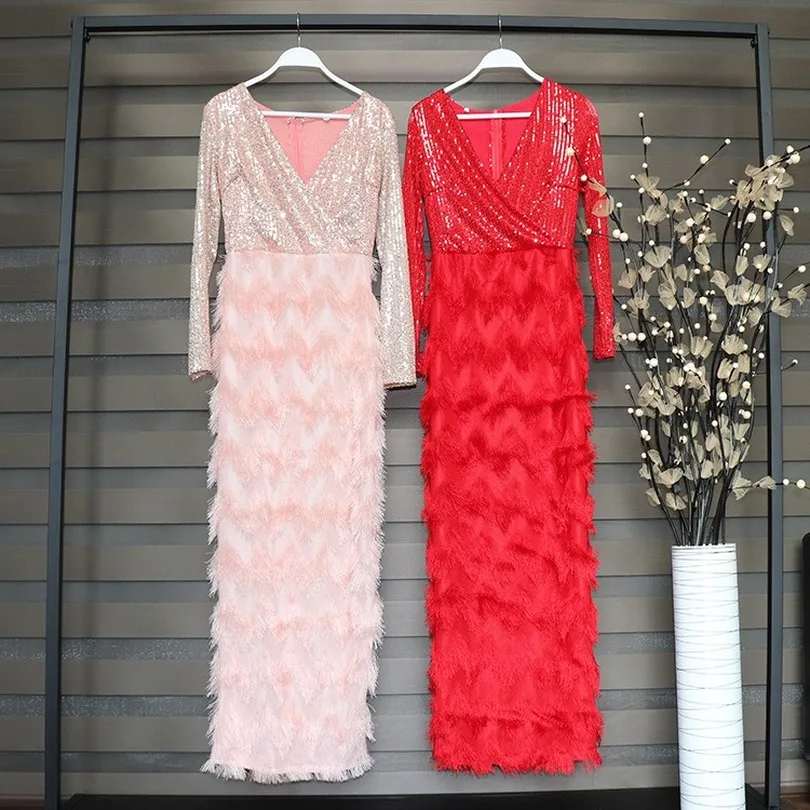 

2020 Tassel Sequined African Dresses For Women Dashiki Maxi Dress African Clothing Long Sleeve Long Dresses Africa Clothes