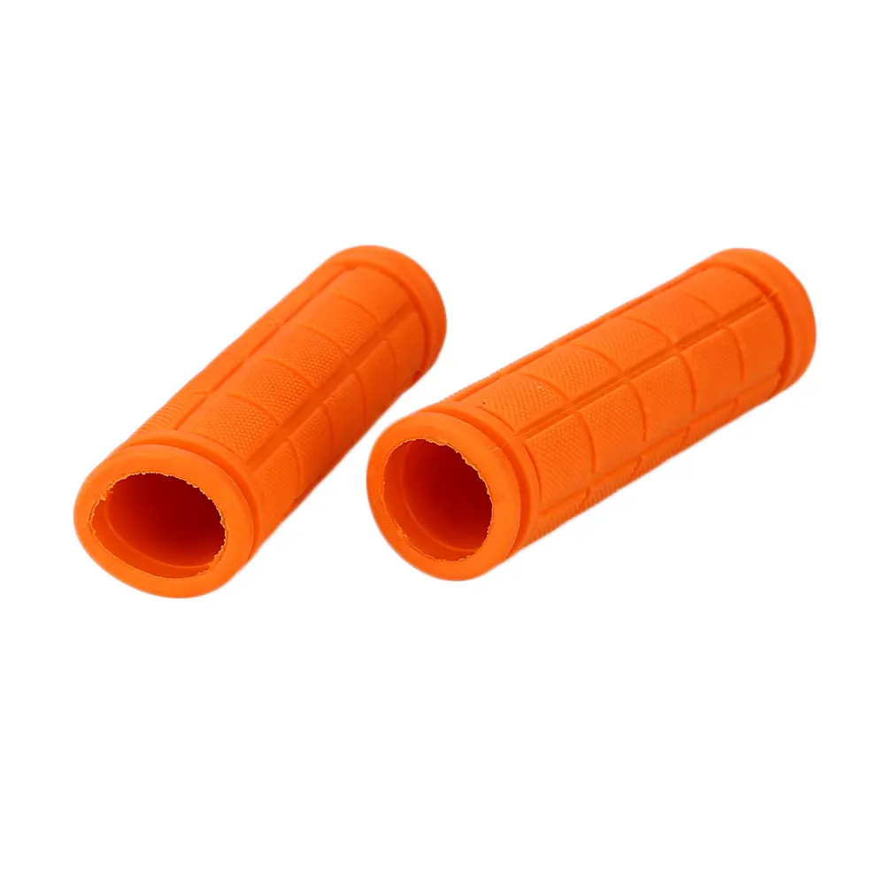 Orange 1 пара резиновых чехлов для руля велосипеда, аксессуары для верховой езды разных цветов - Цвет: Orange