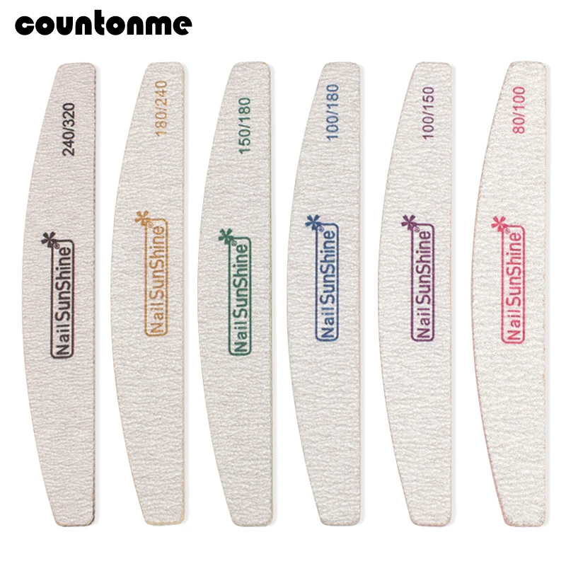 Толстая наждачная бумага 6 шт. пилка для ногтей блок буфер цветной пластик внутри