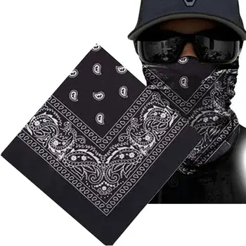 

22Pcs DIY Face Cover Face Towel Multiple Wearing Style 12Pcs Square Towel + 10Pcs Rubber Band Black Lady'S Headscarf