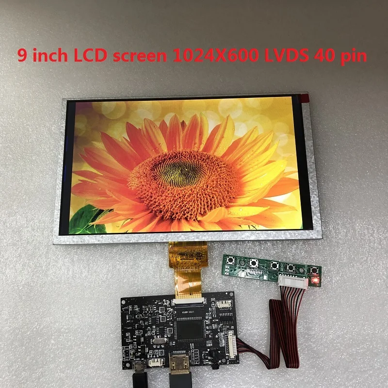 9 Pollici Hdmi Dello Schermo Display Lcd 1024X600 Con Audio Bordo Di Driver Del Monitor Per Raspberry Pi Banana/Arancio Pi Computer