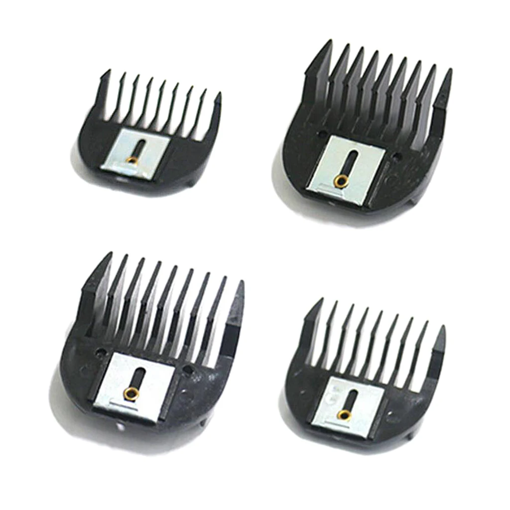 4 Pcs/set 3/6/9/12mm Universal Hair Clipper Trimmer Limit Guide Combs Attachment Size Replacement Set for Hair Beard Trimming 
