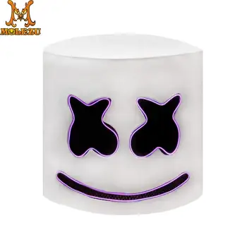 

Molezu Halloween Purple Marshmallow Helmet Mask Cosplay Prop Halloween Mask Full Face Cosplay Prop Halloween Party