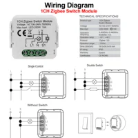 GIRIER Tuya ZigBee 3.0 Switch Module 10A Smart Home DIY Breaker 1 2 3 4 Gang Supports 2 Way Control Works with Alexa Google Home - Image 3