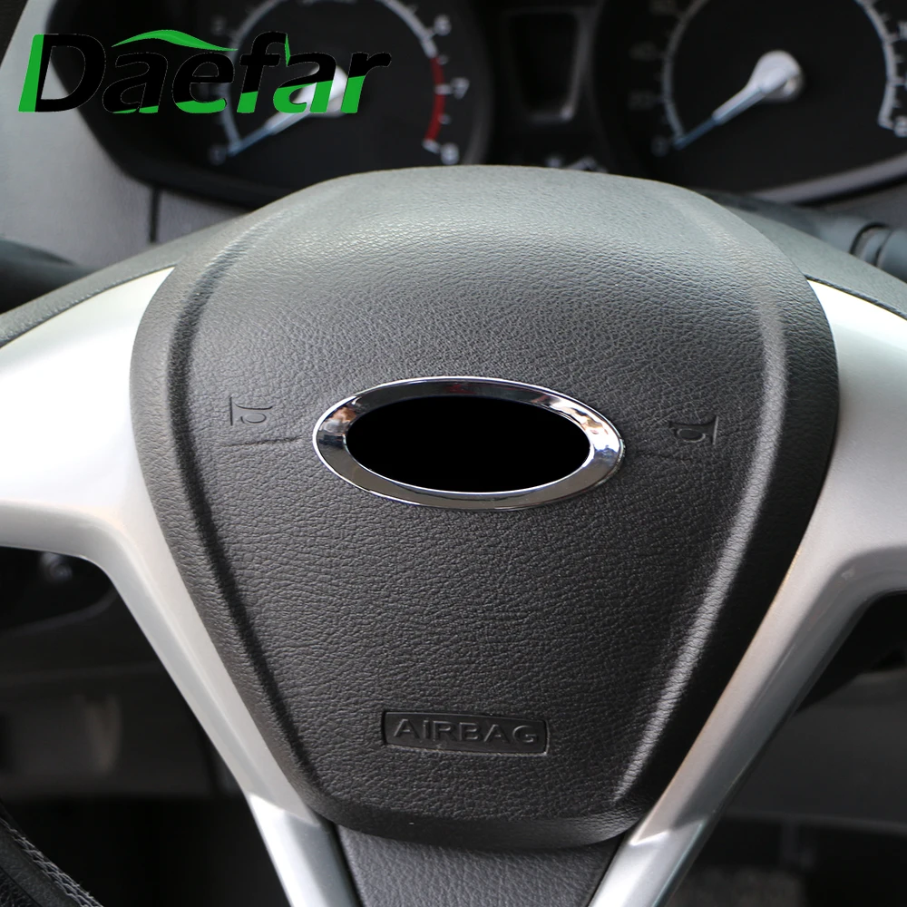 Рулевое колесо Daefar хромированная накладка на руль кольцо с логотипом для Ford Focus 2 3