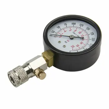 

300 PSI Pressure Gauge Accessory Engine Meter Flex Hose Black Drop-proof