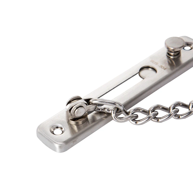 304 Stainless Steel Security Door Chain Lock Anti-theft Door Chain Door Latch Silver Bronze Gold Black Door Lock Hardware