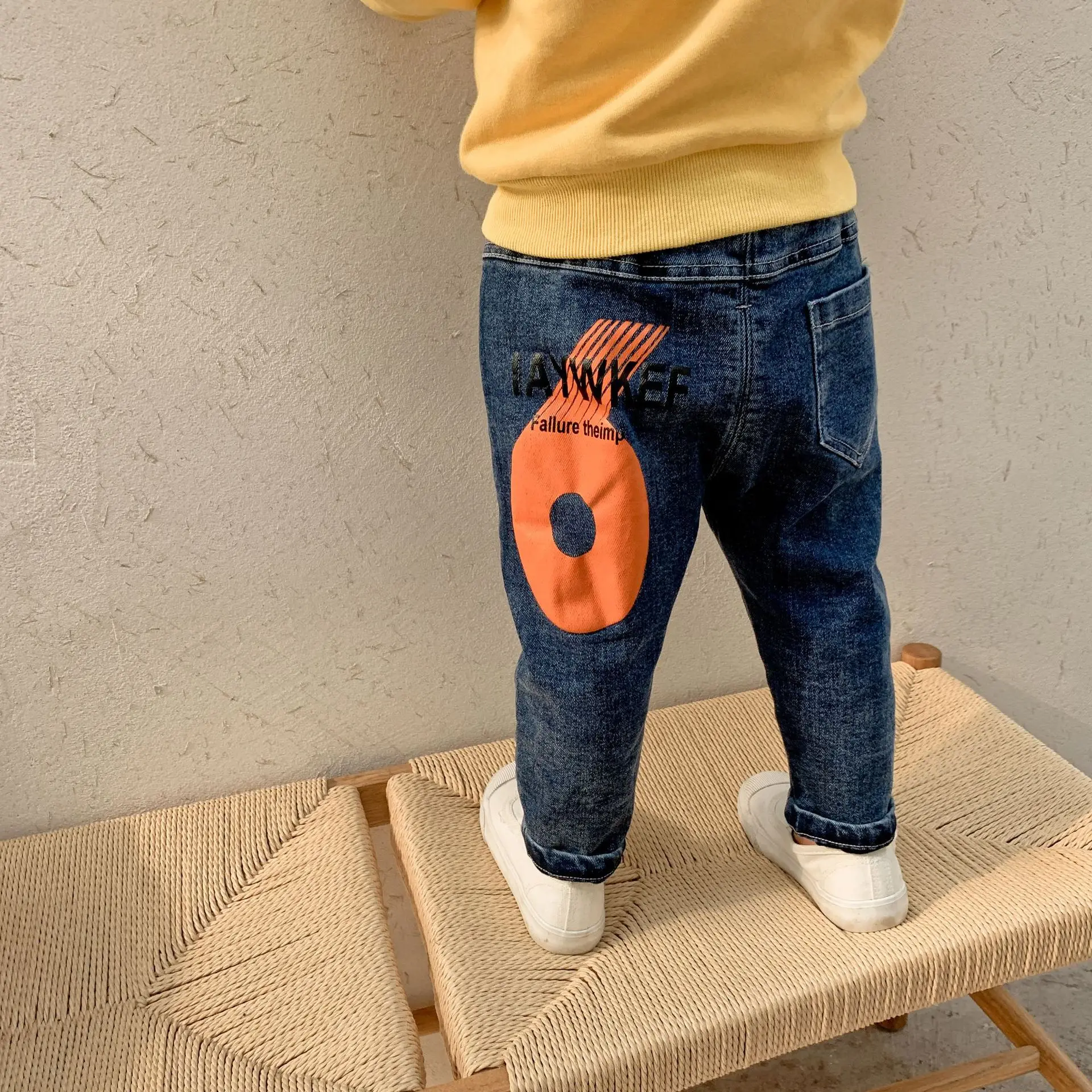 Winter Boys Jeans Thicken Boys Jeans Warm Kids Trousers Demin Pants For Children Causal Boy Baby Je