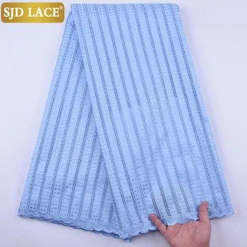 

SJD LACE High Quality African Cotton Lace Fabric Soft Skin Swiss Voile Lace In Switzerland Dubai Laces For Everyone Sewing A1936