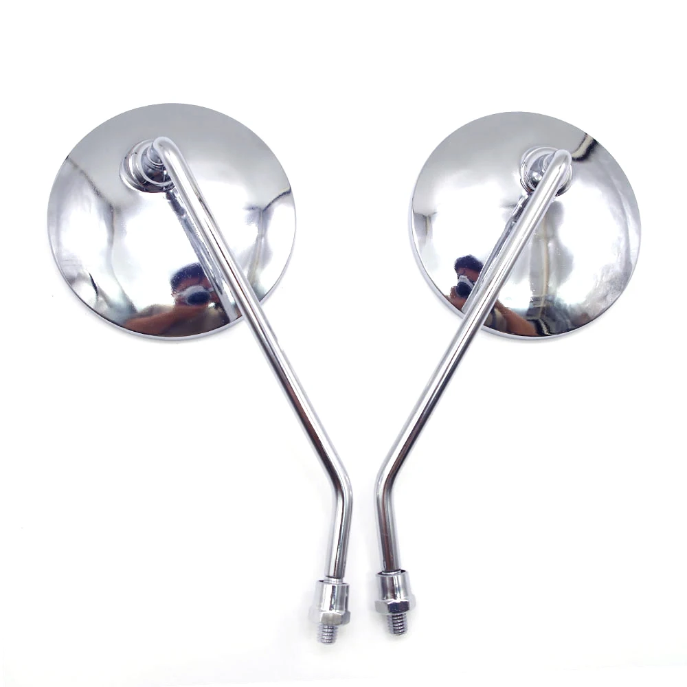 

Universal 8 10mm motorcycle Rearview mirrors Scooter chrome round Side mirror For Peugeot Django150i kisbee100 Trend Speedfight