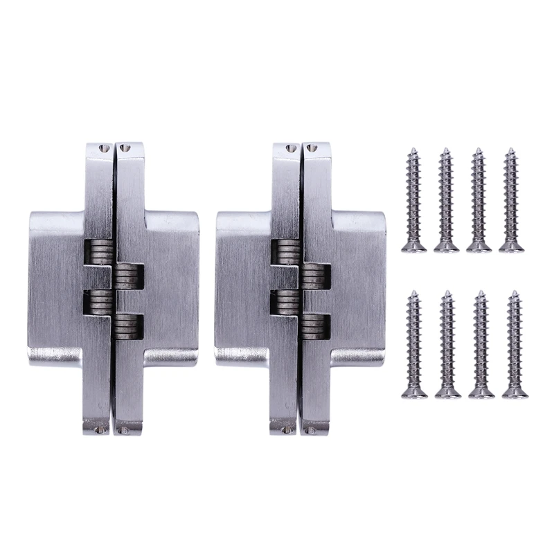 

Practical Hinge Cross Door Hinge Stainless Steel Open 180 degree Door Invisible Hinge Fit for foldable mobile doors, buffet