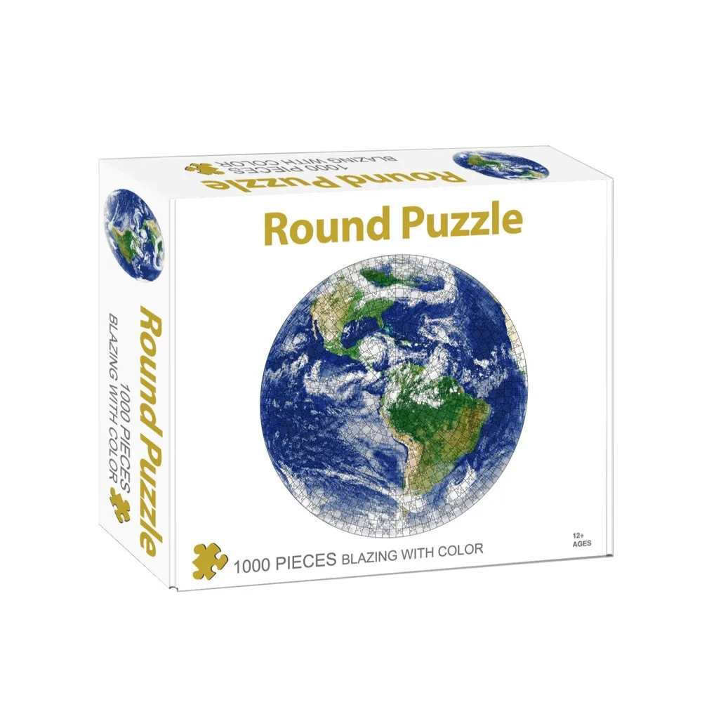

1000 Piece Puzzle Round 3D Jigsaw Puzzle for Adults Educational Toy for Kids