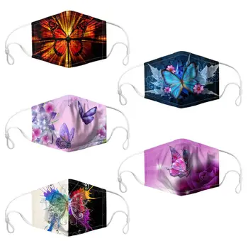 

Anti Dust Mouth Mask Printed Pattern Replaceable 7Pcs Filter Washable Mouth-Muffle M89F