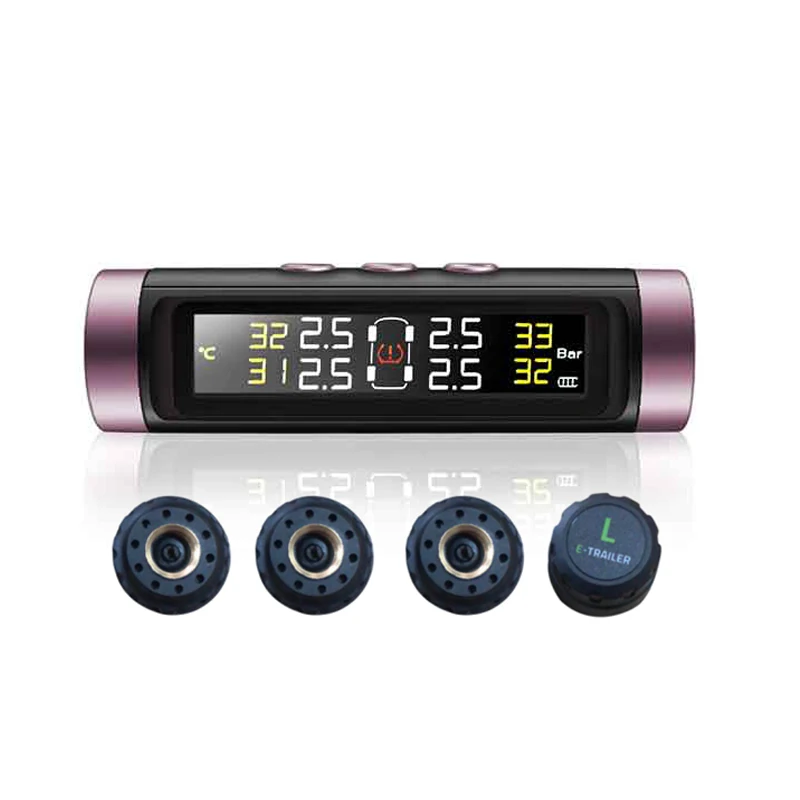 USB или солнечная зарядка автомобиля TPMS система контроля давления в шинах ЖК-сигнализация Инструмент
