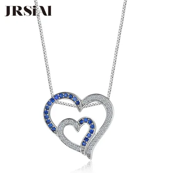 

JRSIAL Heart Shape Silver Pendant 925 Sterling Silver Fine Jewelry Zircon Pendant Korean Woman Fashion Jewelry Pendant