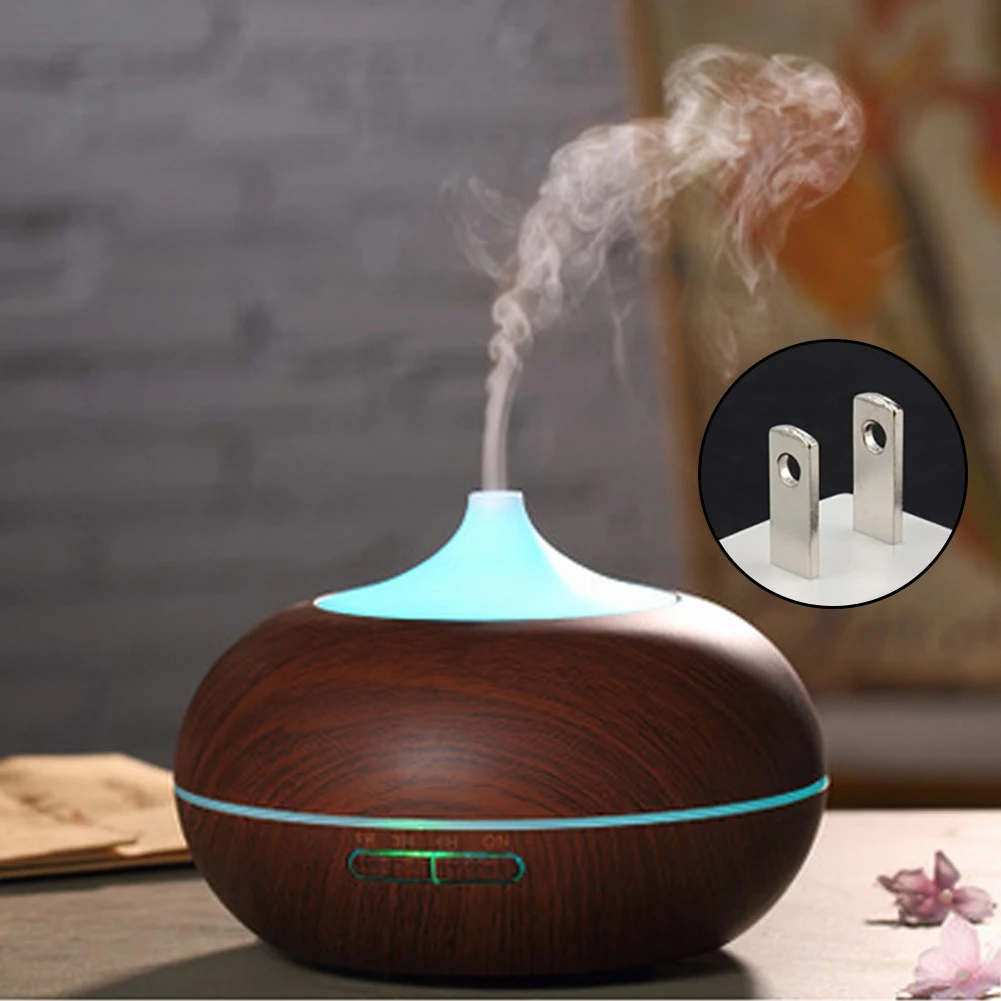 dark brown US plug СВЕТОДИОДНЫЙ Красочный увлажнитель воздуха Эфирное масло Арома диффузор ароматерапия 10-16 часов - Цвет: dark brown US plug