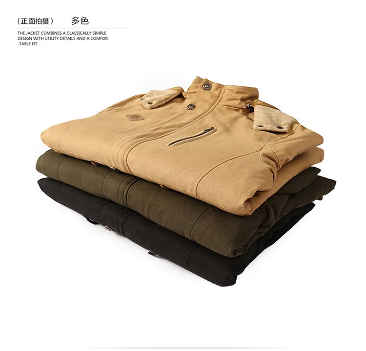 Winter New Style MEN'S Jacket Mid-length Cross Border Washing Pure Cotton Coat Men's Brushed And Thick Casual Trench Coat
